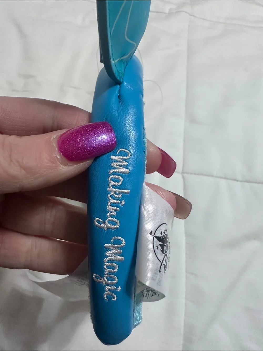 Disney Turquoise Disneyland Lettering Mickey Ear Headband